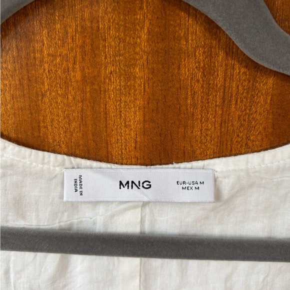 Mango White Eyelet Tie-Front Camisole - Picture 3 of 4